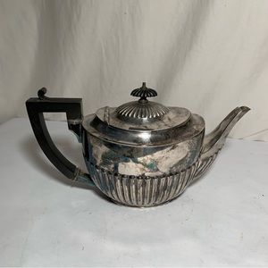Vintage William Hutton & Sons Ltd Silverplate Teapot Silver Plated Original Old